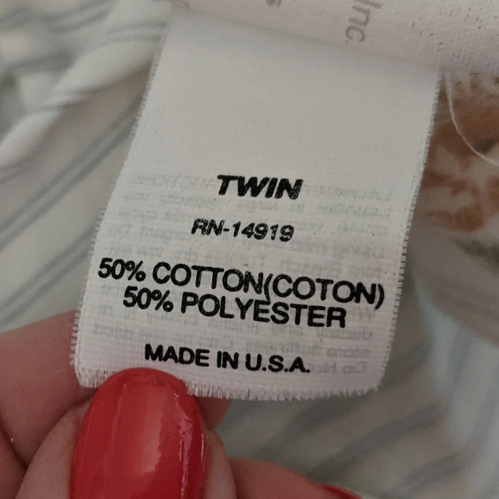 Vintage Gloria Vanderbilt Cottage Rose Twin Bedding